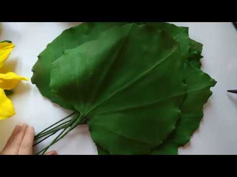 Видео: МК Красивые листья для ростовых подсолнухов