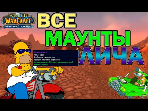 Видео: Все маунты в  wrath of the lich king classic.
