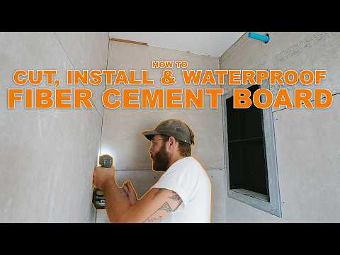 Видео: 5 простых шагов по резке, установке и гидроизоляции стен душевой кабины из фиброцементных плит! С...