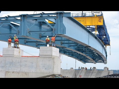 Видео: Этот современный метод строительства моста очень НЕВЕРОЯТНЫЙ. Удивительное строительное оборудование