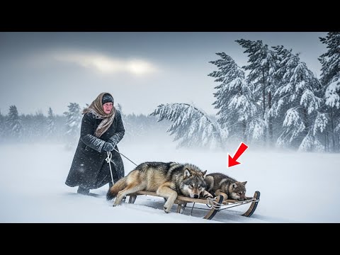Видео: Старуха тащила волков через пургу — но они спасли её от смерти