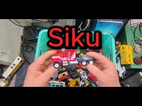 Видео: обзор найденных моделек Siku, matchbox, Hot Wheels.
