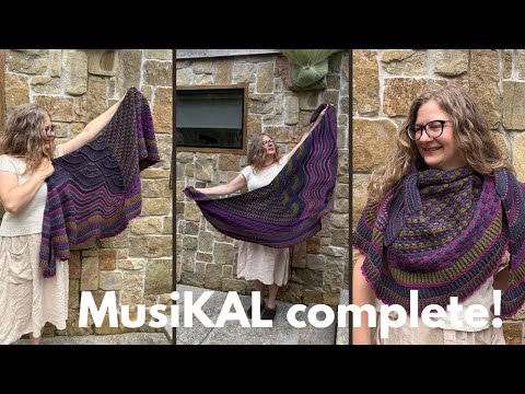 Видео: Westknits2025 MusiKAL FO! Помпончики, связанные крючком, бабушкины полоски и все мои модификации.