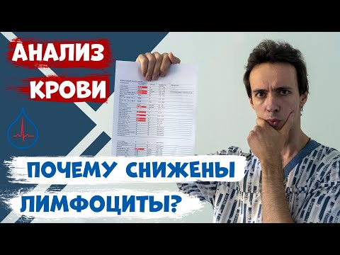 Видео: Почему снижены лимфоциты в анализе крови? Что делать?