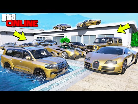 Видео: УГНАЛ КУЧУ ЗОЛОТЫХ ЧИТ ТАЧЕК ЗА 180 СЕКУНД! БИТВА ВОРОВ В ГТА 5!