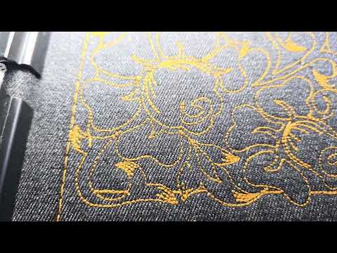 Видео: стёжка на джинсовой ткани  quilting on denim