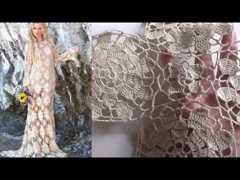 Видео: Шикарный МОТИВ крючком для  ПЛАТЬЯ