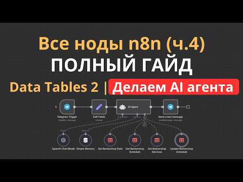 Видео: Все ноды n8n: Data Tables 2. Telegram AI агент для записи и консультации клиентов