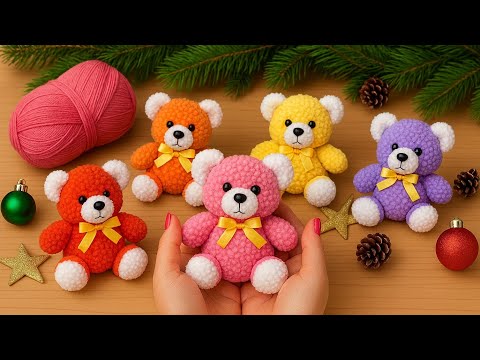 Видео: 😍Самое простое изготовление плюшевого мишки/🧶Эти милые плюшевые мишки сделаны из пряжи