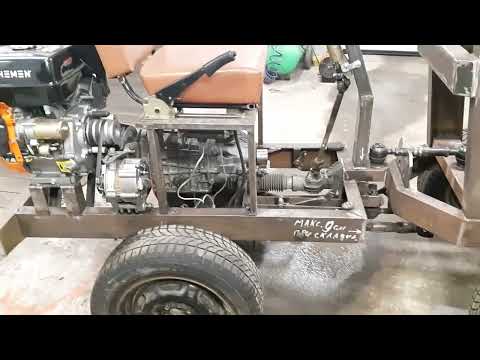 Видео: тормоза и гидравлический ручник на минипогрузчик.