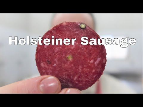 Видео: Ферментированная голштинская колбаса от домашнего производства качественного мяса и колбас.