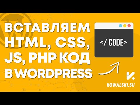 Видео: Как вставить php, css, js, html код в WordPress. Плагин Code Snippets