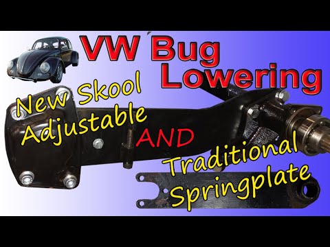 Видео: Занижение VW Beetle с помощью регулируемых пружинных пластин / стандартных пружинных пластин — ка...