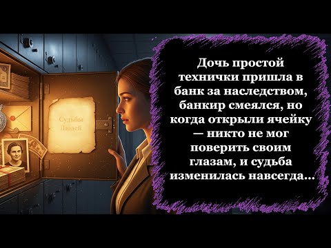 Видео: Дочь технички получила наследство в банке — банкир смеялся, но открыл ячейку и не поверил глазам...