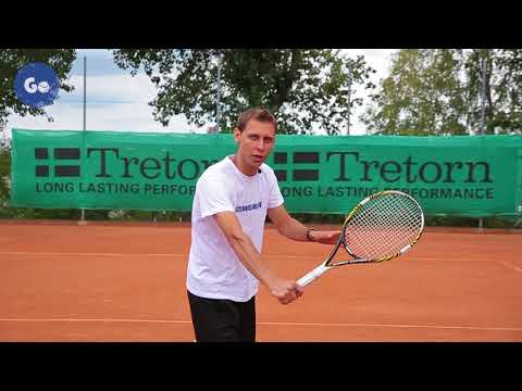Видео: Уверенная игра у сетки в теннисе. Часть 6: Удар слева с лета