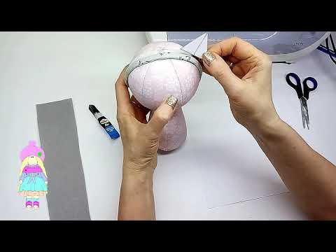 Видео: Как сделать ободок с ушками кошечки на куклу
