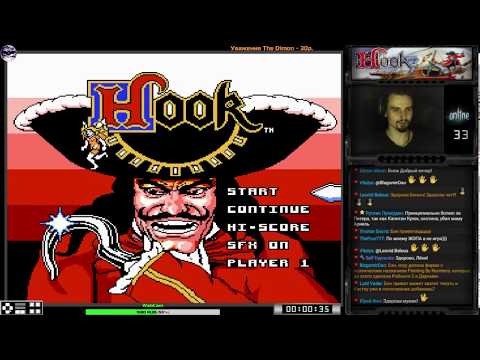 Видео: Hook прохождение 100% | Игра на (Dendy, Nes, Famicom, 8 bit) Ocean 1992 Стрим HD [RUS]