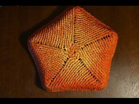 Видео: Плетение "из корня"  бумажными трубочками. Часть 2.