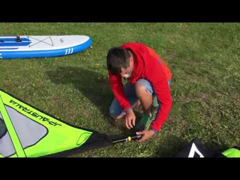 Видео: Как собрать и установить парус на Wind SUP