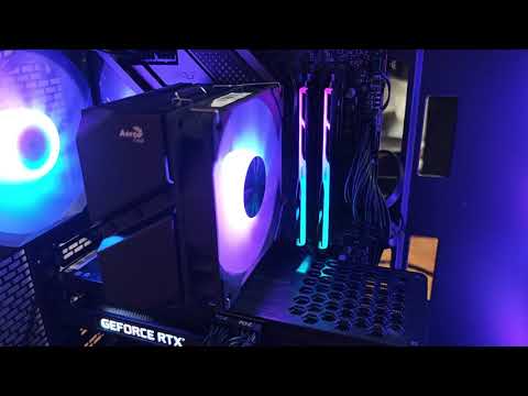 Видео: Демонстрация работы подсветки процессорного кулера AeroCool Rime 4 ARGB