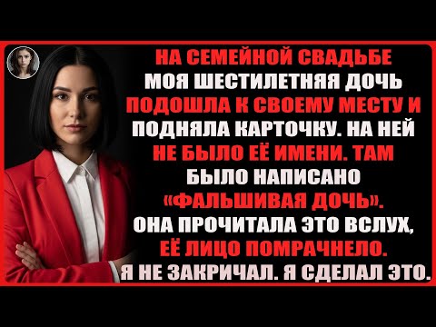 Видео: На свадьбе я узнал, что мой брат назвал мою дочь «фальшивой» — и всё изменилось…