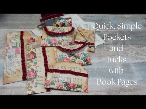 Видео: Быстрые и простые карманы и вытачки из книжных страниц
