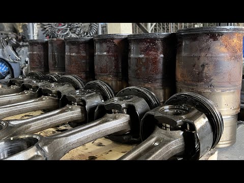 Видео: Ремонт двигателя Scania DC13 / Кавитация гильз