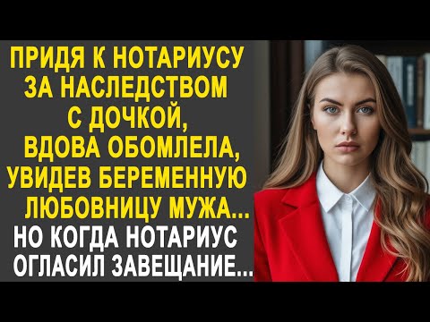 Видео: Придя к нотариусу, вдова обомлела, увидев любовницу мужа с животом. Но когда огласили завещание...
