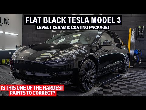 Видео: Это один из самых сложных для правильной покраски автомобилей? Tesla Model 3 в студии керамически...