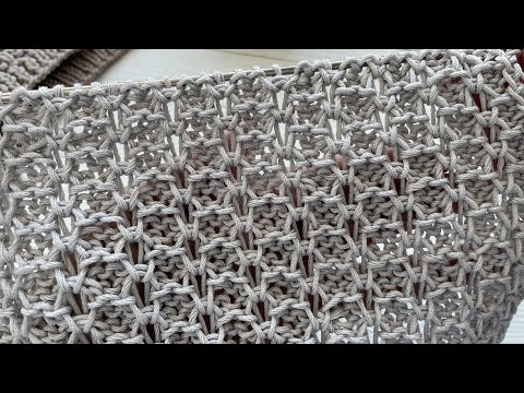 Видео: Рельефный узор спицами Кофейные зерна