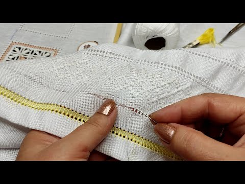 Видео: Як прикрасити лиштву МЕРЕЖКОЮ | Вишивка білим по білому | Hand Embroidery Process