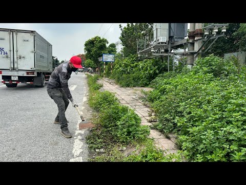 Видео: Сумасшедшая идея Два парня тренируются в тренажерном зале, чистя и подстригая траву простыми инстр