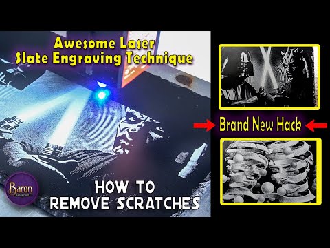 Видео: Потрясающая техника лазерной гравировки на сланце, которая действительно работает!