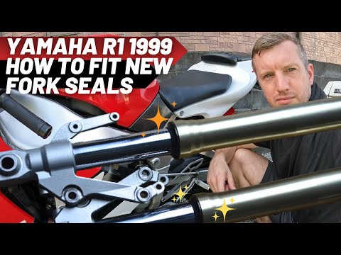 Видео: Работа с вилочным уплотнителем Yamaha R1 1999