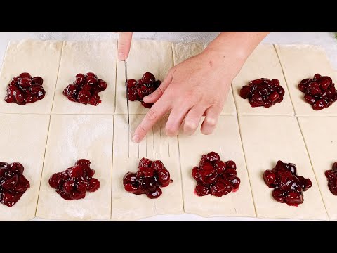 Видео: Маєте дома вишні і листкове тісто?! Терміново готуйте цю смакоту!