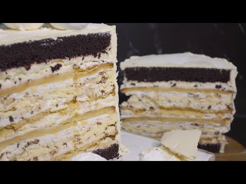 Видео: Шоколадно-пісочний торт з горіховим безе 🍫🌰 Хрещатий Яр
