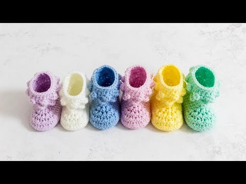Видео: Как связать милые и легкие пинетки крючком (разных размеров!)