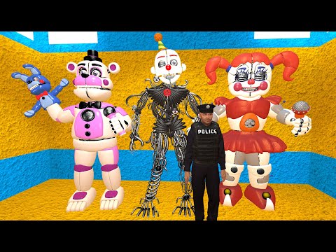 Видео: Аниматроники в лабиринте гоняются за нами в Гаррис Мод FNAF COOP GMOD ► Garry's Mod