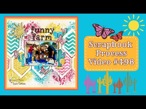 Видео: Видео процесса создания скрапбука №498: Shimmerz Paints «Весёлая ферма»