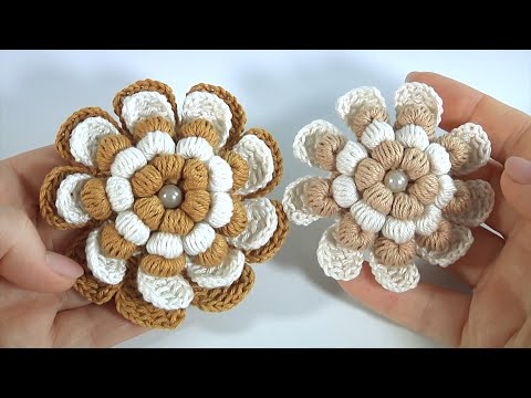 Видео: Очаровательно и Уникально крючком!!! Один Мастер-класс - много вариантов/Объёмный Цветок крючком