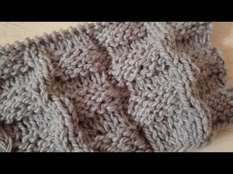 Видео: Теневой узор спицами. МК.