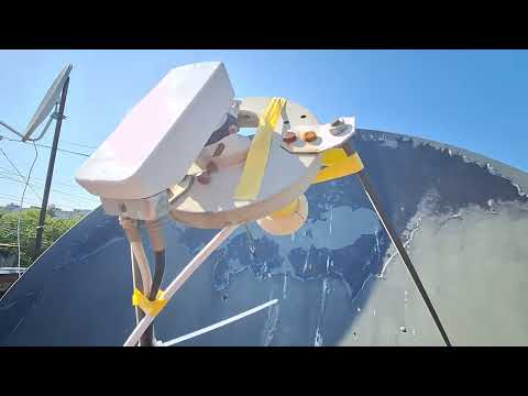 Видео: Прием бесплатных каналов T2Mi с прямо фокусной антенной 1.8 м. Спутник Экспресс AM6 53E