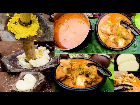 Видео: Еда африканской деревни || Как приготовить традиционное ганское фуфу с ЛЕГКИМ СУПОМ ||Обязательно...