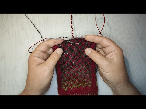 Видео: Жаккард по кругу, поворотными рядами и бесповоротно