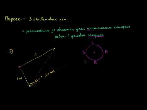 Видео: Определение понятия «парсек»(видео 18) | Звёзды, чёрные дыры и галактики | Космология и астрономия