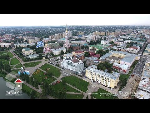 Видео: Тамбов (аэросъемка набережной реки Цна)/Tambov (aerial view the seafront of the river Tsna)