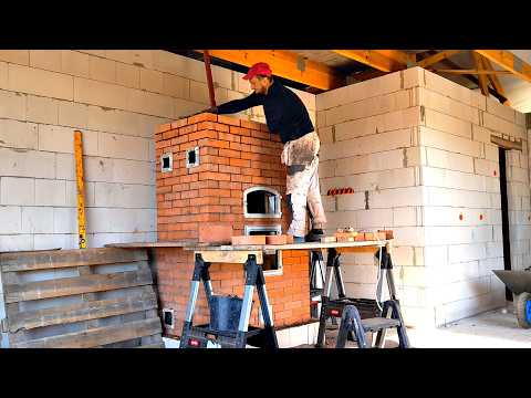 Видео: Эта настоящая печь готова! 50 часов тепла после 1,5 часов сжигания дров!