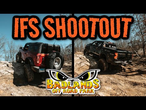 Видео: Ford Bronco против Colorado ZR2 2023 года на скалах в Badlands Off Road Park!!