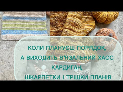 Видео: Коли плануєш порядок, а виходить в’язальний хаос Кардиган, шкарпетки і трішки планів  #knittingvlog