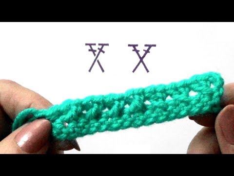 Видео: 2 варианта вязания перекрещенных столбиков
